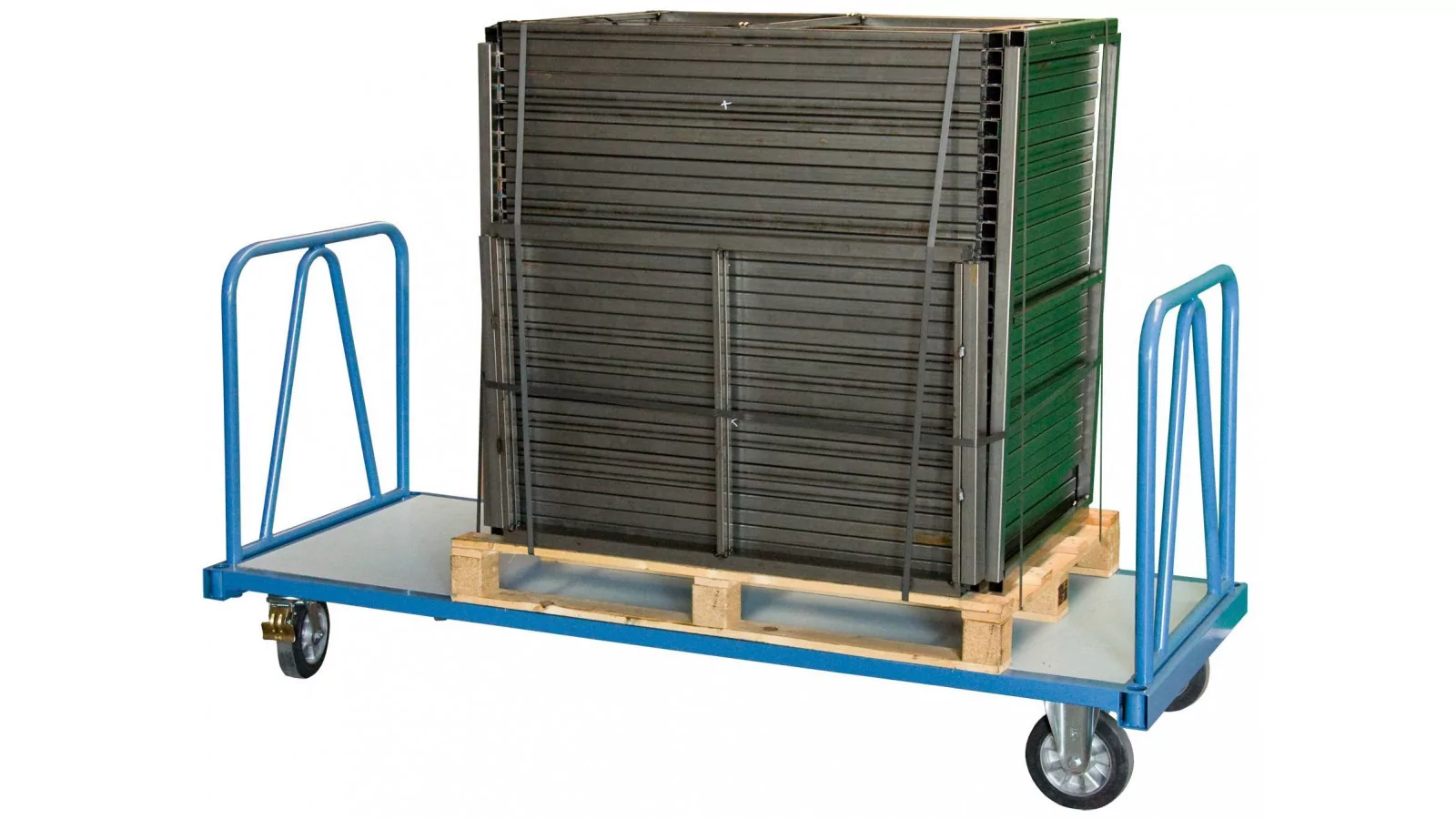 Chariot industriel pour charges lourdes 1600 x 800 mm 1200 kg