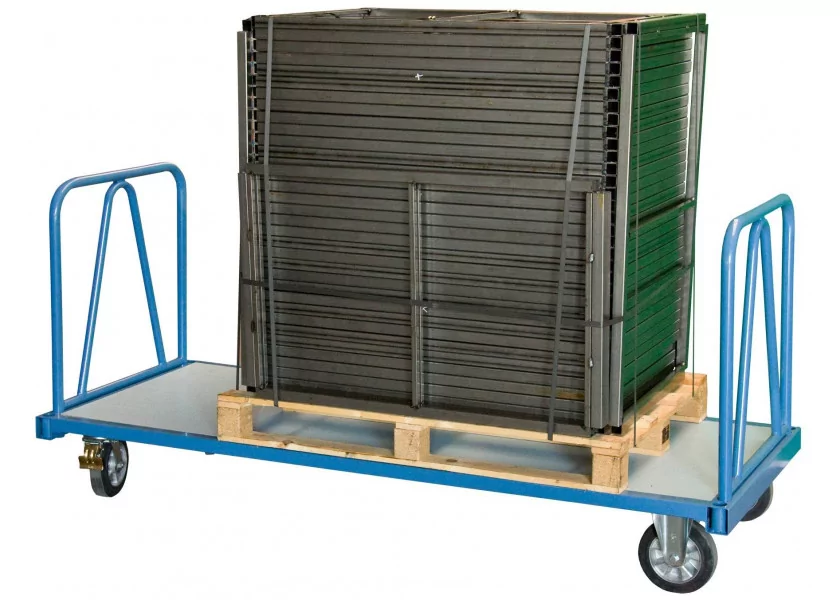 Chariot industriel pour charges lourdes 1600 x 800 mm 1200 kg