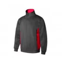 Sweat-shirt avec demi-fermeture éclair bicolore
