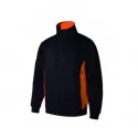 Sweat-shirt avec demi-fermeture éclair bicolore