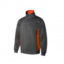 Sweat-shirt avec demi-fermeture éclair bicolore