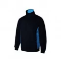 Sweat-shirt avec demi-fermeture éclair bicolore