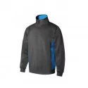 Sweat-shirt avec demi-fermeture éclair bicolore