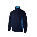 Sweat-shirt avec demi-fermeture éclair bicolore