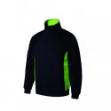 Sweat-shirt avec demi-fermeture éclair bicolore