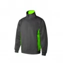 Sweat-shirt avec demi-fermeture éclair bicolore