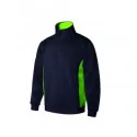 Sweat-shirt avec demi-fermeture éclair bicolore