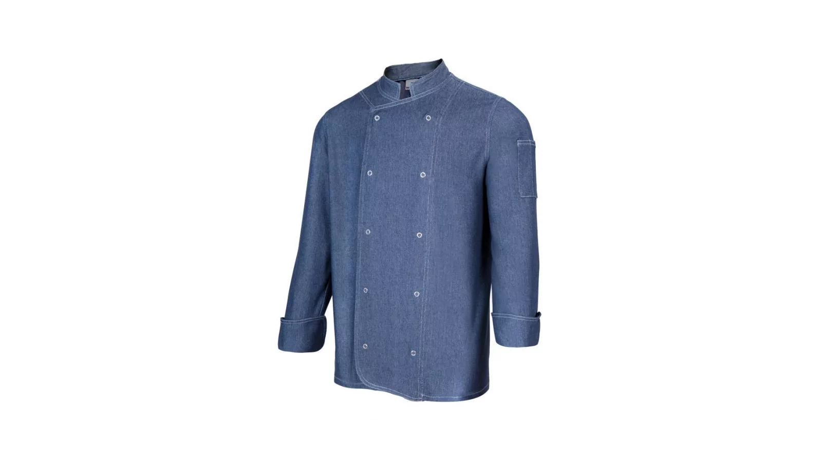 Chemise de cuisine Denim à bouton pression