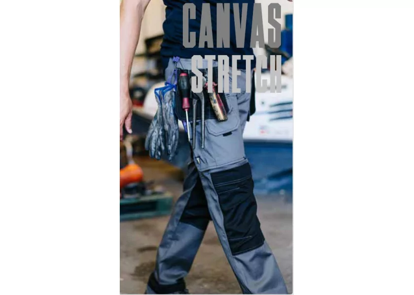 Pantalon canvas stretch avec poches flottantes
