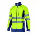 Blouson soft shell bicolore haute visibilité