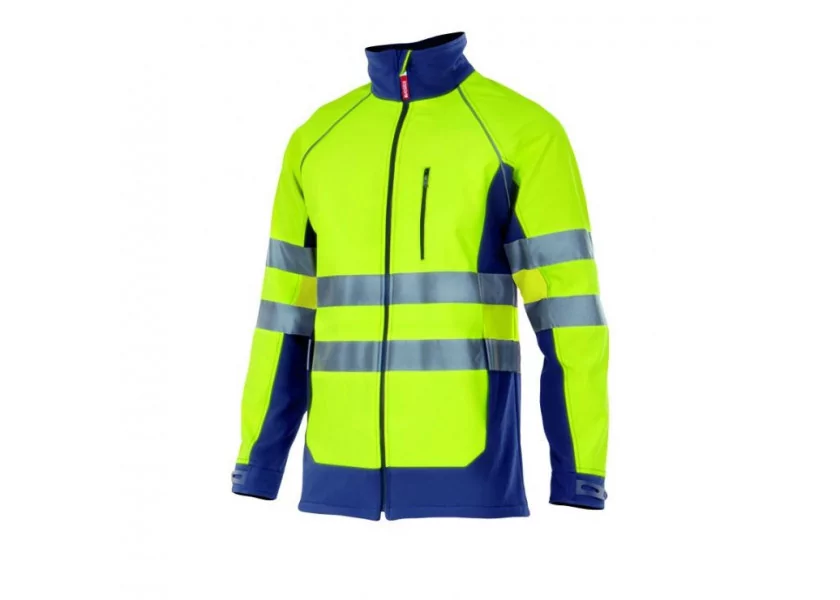 Blouson soft shell bicolore haute visibilité