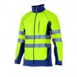 Blouson soft shell bicolore haute visibilité