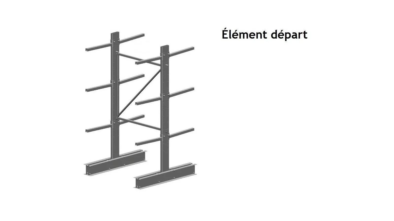 Cantilever simple face pour charges légères