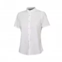 Chemise col mao stretch femme - Manches courtes