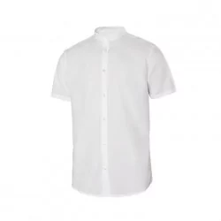 Chemise col mao stretch homme - Manches courtes