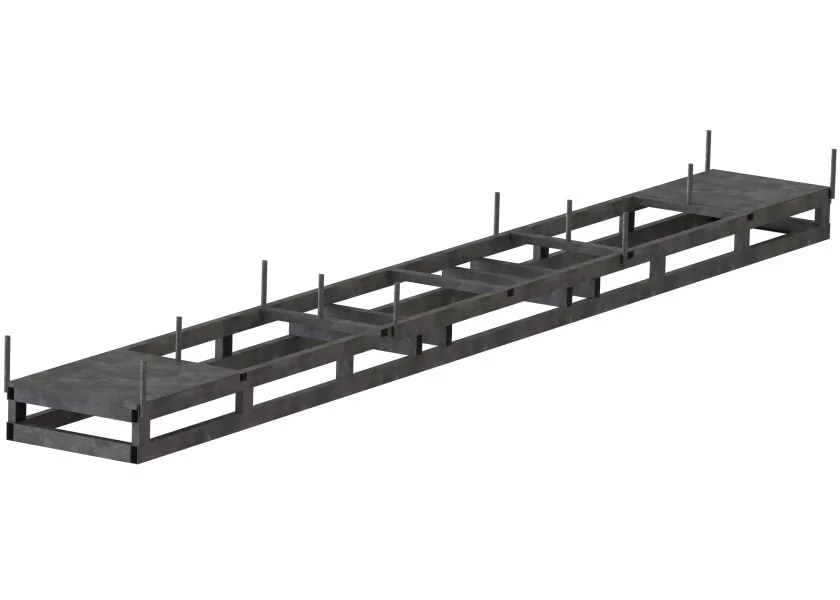 Palette métallique pour fers à béton 6m