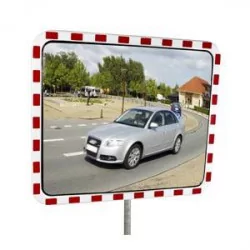 Miroir Convexe Rétroviseur De Rue Sécurité Routière 43 Cm Support