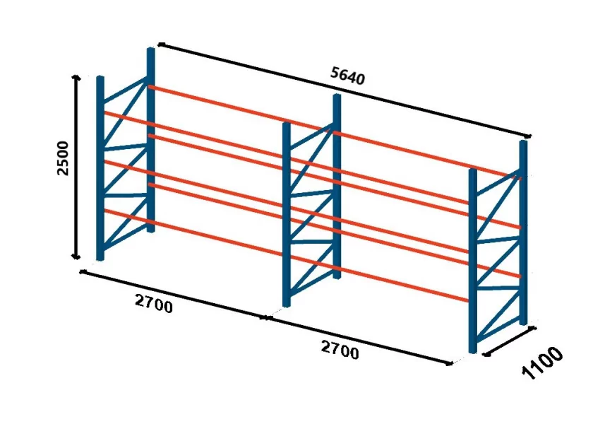 Croquis rack à palettes