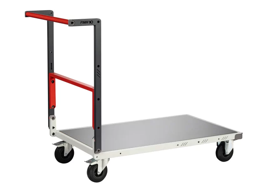 Chariot dossier repliable plateau tôle galva 250 kg