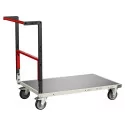 Chariot dossier repliable plateau tôle galva 250 kg