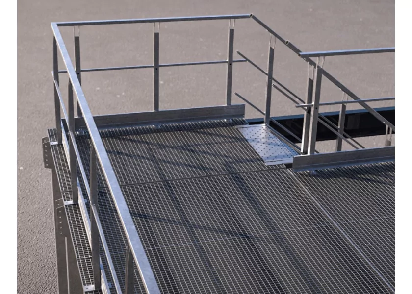 Plancher caillebotis métalliques - Rambardes de sécurité