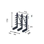 Cantilever stockage de charge longue - Croquis.