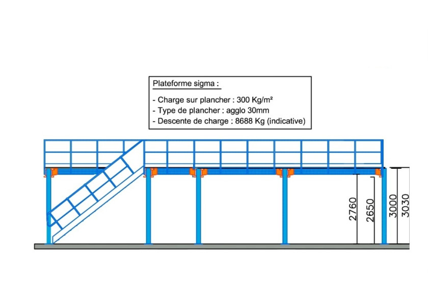 Plan plateforme d'occasion MECALUX