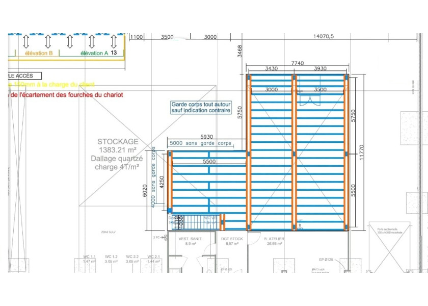 Plan plateforme d'occasion MECALUX