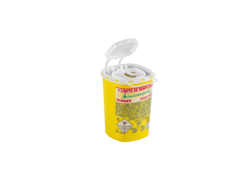 Collecteur aiguilles DASRI mini compact 0,6L