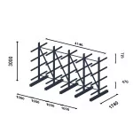 Rayonnage Cantilever léger double - Croquis
