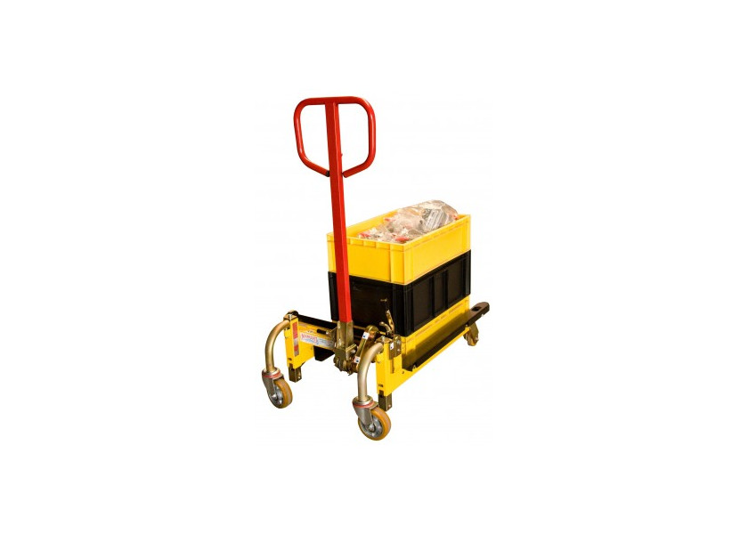 Transpalette à géométrie variable