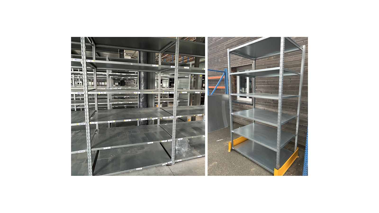 Arrivage rayonnage à tablettes