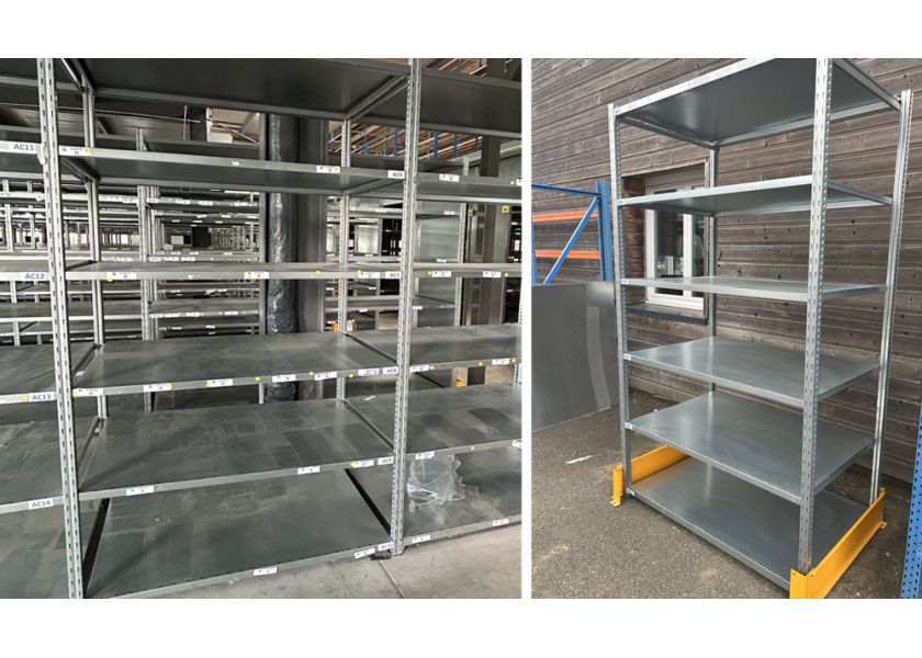 Arrivage rayonnage à tablettes