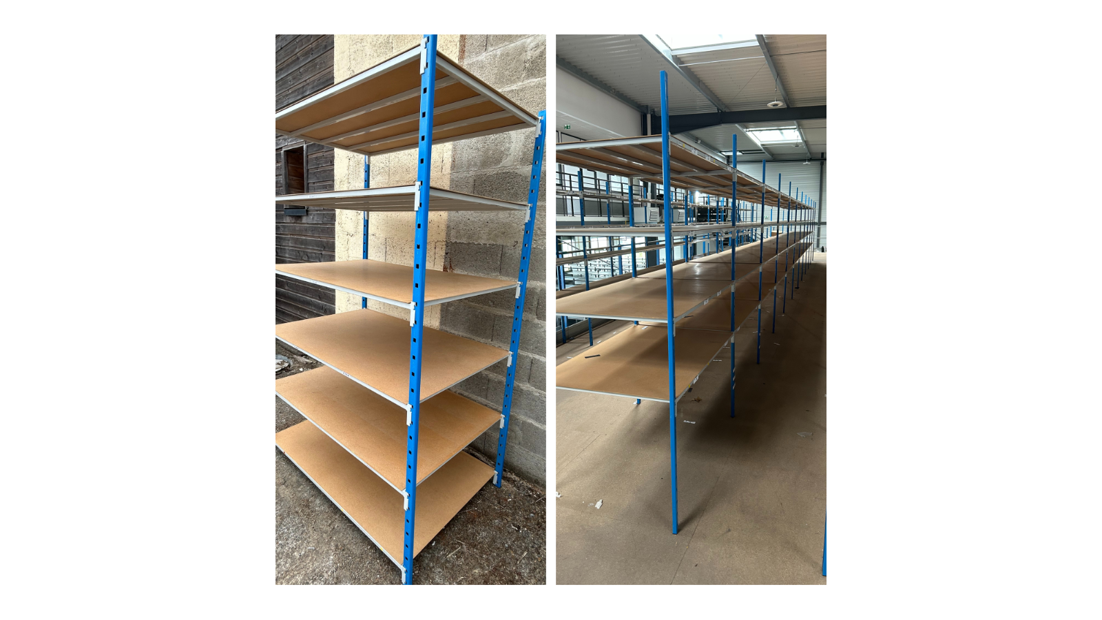Rayonnage tubulaire d’occasion en acier – stockage modulable