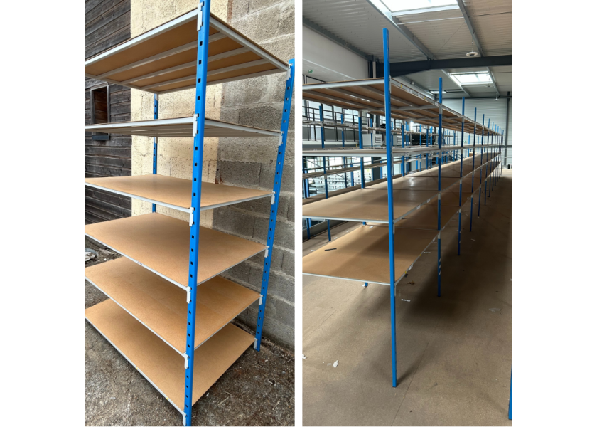 Rayonnage tubulaire d’occasion en acier – stockage modulable