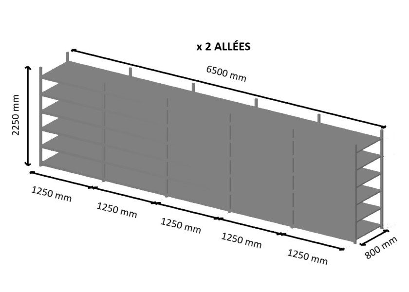 Rayonnage à tablettes métallique – stockage léger