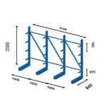 Plan Cantilever léger simple face - Prof. 600 mm