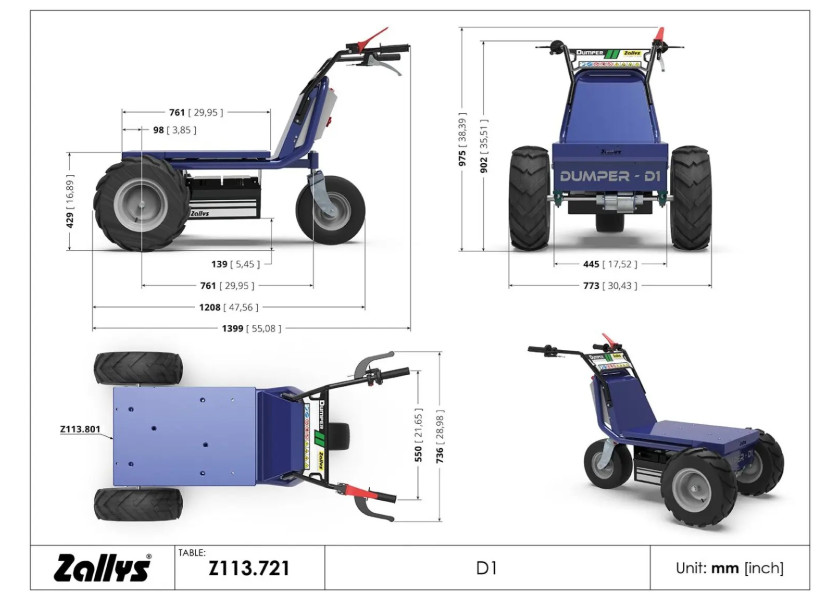 Dumper MIG D1 Brouette motorisée
