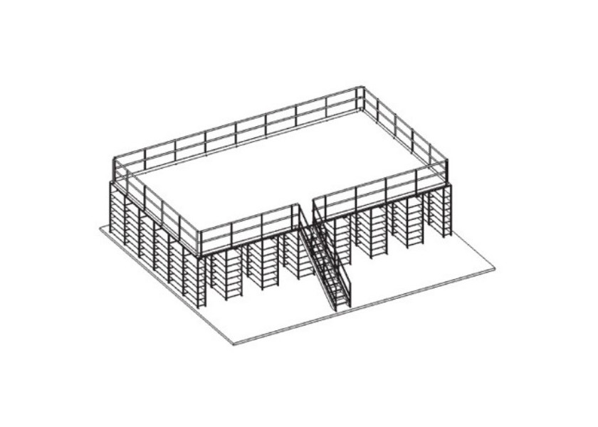 Plateforme sur rack 35 m²