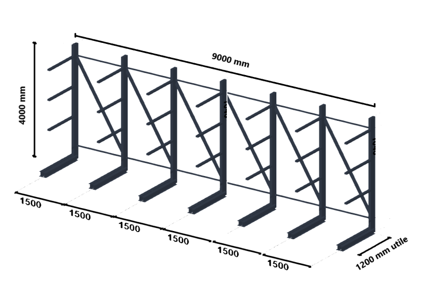 Cantilever extérieur simple face