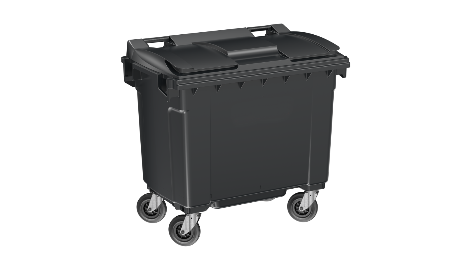 Poubelle Voirie Bac à déchets 660 Litres anthracite