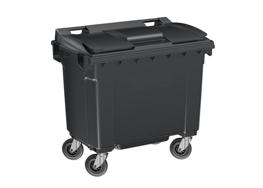 Poubelle Voirie Bac à déchets 660 Litres anthracite
