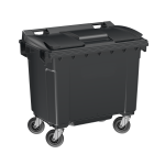 Poubelle Voirie Bac à déchets 660 Litres anthracite