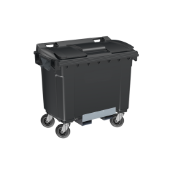 Bac 660 L avec passage de fourches anthracite