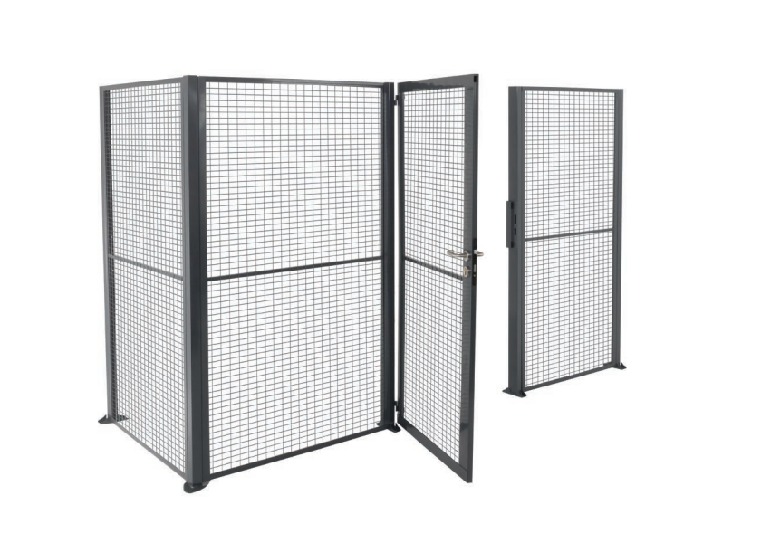 Cloison grillagée 2 pans 3x2ML avec porte