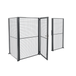 Cloison grillagée 2 pans 3x2ML avec porte