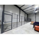 Cloison grillagée 2 pans avec porte