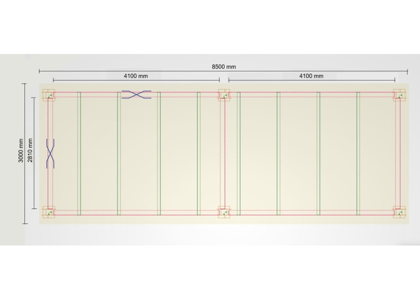 Plan de plateforme 25,5 m² (non contractuel)