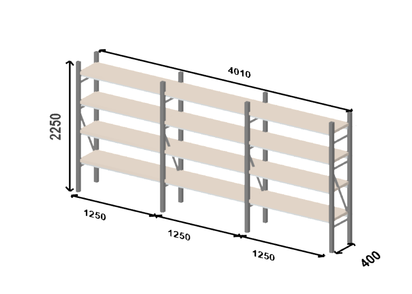 Plan d'implantation Rayonnage EPSIVOL ONE