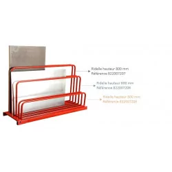 Ridelles pour chariot et rack porte panneaux, largeur 1600 mm